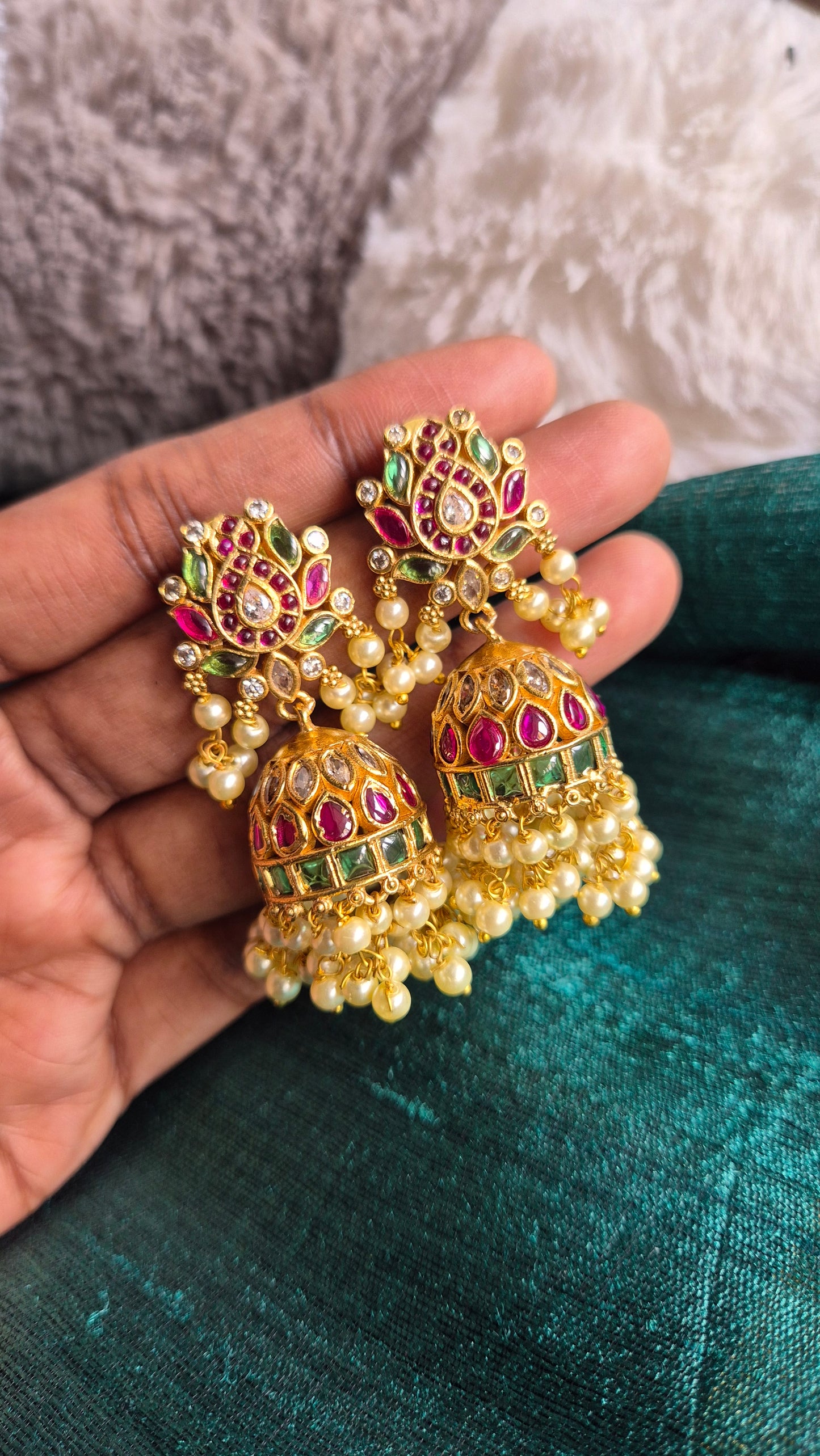 Lotus Jhumka