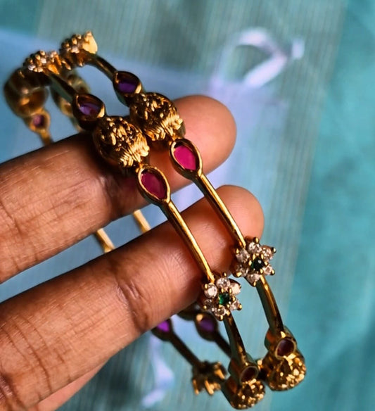 Stoned Flower Bangles