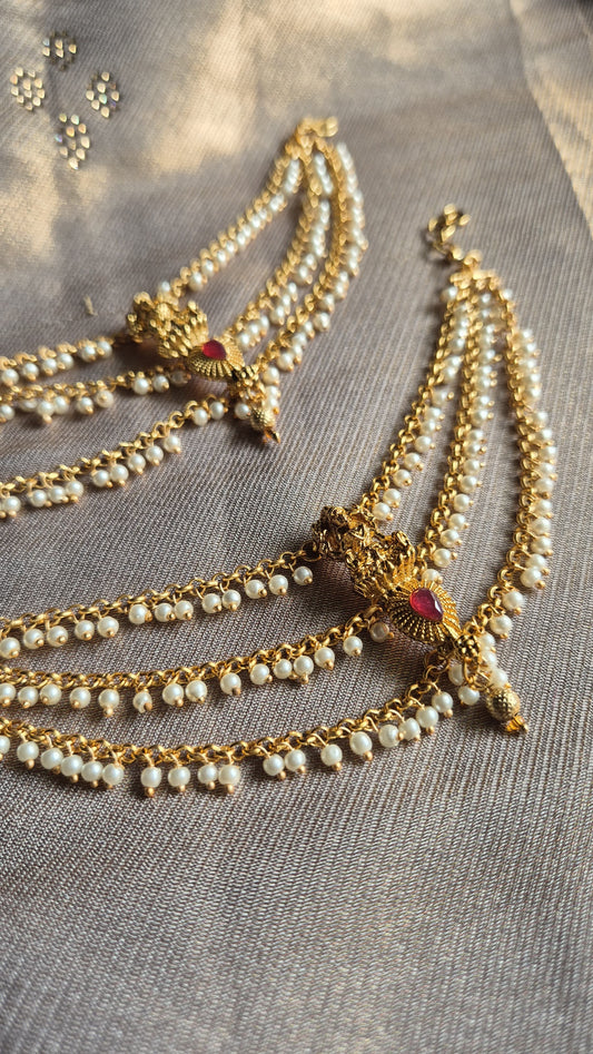 Classy Pearl Earchain | Maatal